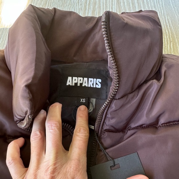Brand New APPARIS Iris Chocolate Espresso Brown Puffer Vest XS, With Tags - Picture 2 of 5
